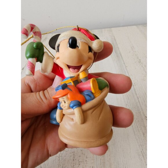 Vintage Mickey mouse Santa toy bag ornament Xmas tree Park - Picture 7 of 8
